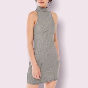 Urban Outfitters Annette Houndstooth Sleeveless Mock Neck Dress Size Small